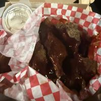 half and half vegan wings  at Blazerz Food Joint in Philadelphia