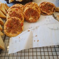 Mini harissa flatbread at T'amini Lebanese Bakery in London