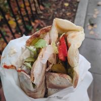 Falafel wrap at T'amini Lebanese Bakery in London