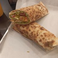 Falafel wrap at T'amini Lebanese Bakery in London