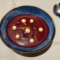 Crema de remolacha.   at Mediterranea - Real Healthy Food in Milan