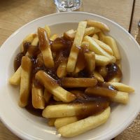 Vegan hot chips and gravy  at Hannahville Hotel in Port Augusta