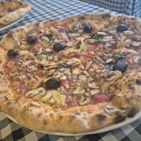 Vegan pizza at Vera Pizza in Kathmandu