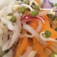 A fresh salad goes with the daily set meal. Wonderful! at Makro Vega in Split