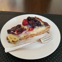 blueberry vegan cake at Makro Vega in Split