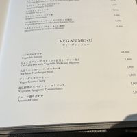 Vegan menu   at Orchid in Tokyo
