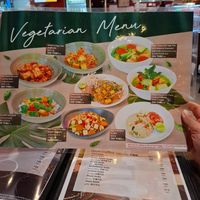 Menu w/o vegan options at BKK - Aroi Restaurant in Samut Prakan