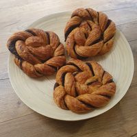 Vegan cinnamon scroll at Nathalie's Kitchen in North London