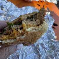 Patty melt - house made “beef” 😋   at Tiny Vegan in Richmond