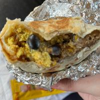 here is the refried bean looking sausage. It just tasted like refried beans. Maybe I’ll try it with no sausage but only if they filled the rest with the tofu scramble   at Tiny Vegan in Richmond