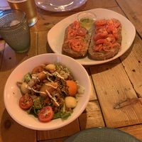 Starters , Caesar salad , bread and tomatoes   at Pastan  in Fuengirola