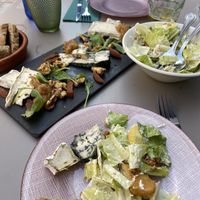 The amazing cheese board.  And Caesar salad   at Pastan  in Fuengirola