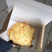 Jagodzianka fresh out of the oven! (polish blueberry pastry) at Lewandi in Warsaw