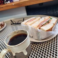 Focaccia sandwich at Lewandi in Warsaw