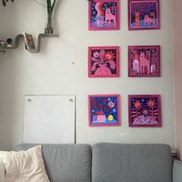 Cute interior (local artist)  at Lewandi in Warsaw
