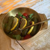 Grape leaves at Blue Mezze Bar in New York City