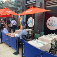 Al fresco dining at Blue Mezze Bar in New York City