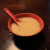 Miso soup (included with tofu teriyaki dinner)  at Fusion Sushi in Jacksonville