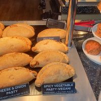 Vegan pasties at Fullers Bakery in Totnes