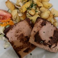 Leberkäse mit Bratkartoffeln   at Brauerei Zur Malzmühle in Cologne