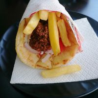 Falafel wrap at Chicken Time in Kalampaka