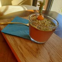 Vegan chocolate mousse at Café & Kater in Traunstein