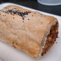 Vegan sausage roll at Nook & Noble in Ceredigion