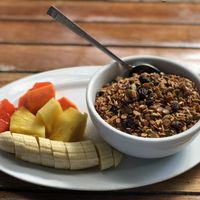 Breakfastt  at Flutterby House in Puntarenas