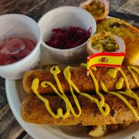 Pan fried Bratwurst at Kham Dee in Chiang Mai