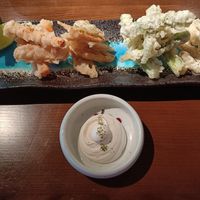 Vegan veggie tempura (vegan mayo upon request) at Mizu in Bicester