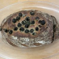 Olive bread from the Faria Bakery stand - so good!   at Certified Farmers Market in Sacramento