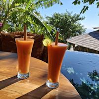 Fresh Papaya, lime & mint juices at Villas Bukit Lipah in Karangasem