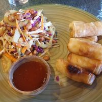 Springrolls 50k: v good  came with delicious salad (cabbage, peanuts, cucumber) at Villas Bukit Lipah in Karangasem