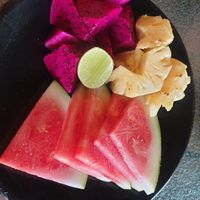 Fruit platter 55k rp at Villas Bukit Lipah in Karangasem