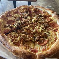 Come la Carne - pepperoni and sausage  at Pizza Verdura Sincera in Atlanta