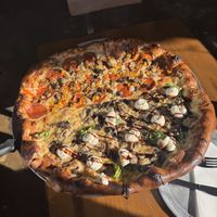 1/2 Bianca 1/2 Supreme Best Pizza in ATL!!  at Pizza Verdura Sincera in Atlanta