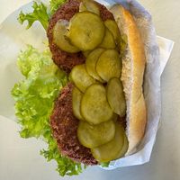 Brötchen Vegane knusprige Frikadelle at Hafenidyll - Klink in Klink