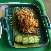 Fried tempeh with herbs at Plantable in Chiang Mai