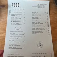 Menu(December 2024)  at Bodega in Edinburgh