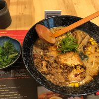 Vegan ramen and side of wakame at Naruto Ramen - Noodles Bar Restaurant in La Spezia