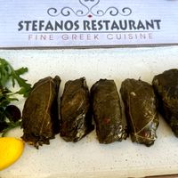 Vine leaves .  at Stefanos Restaurant  in Rhodes