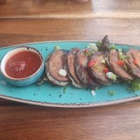 Aubergine chips tapas/starter at Shiyu in Vienna