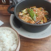 Sichuan tofu and rice at Shiyu in Vienna