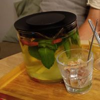 Goji berry, mint tea at Shiyu in Vienna