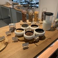 Seeds, vegan yoghurt and muesli options, nuts and dried fruit  at Gabry in Riva Del Garda