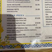 Vegan Pizza Menu   at Amore Pizzeria & Caffetteria  in Birmingham