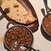 Vegan: Jeera Rice+Channa Masala (left)  at Le Taj  in Montreal