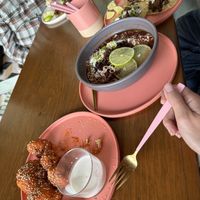 Cauli wings, ramen and tacos #Veganuary at VEGGIE  in Cancun