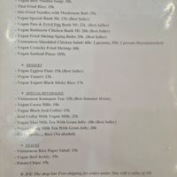 Daily Menu (changing daily or so) at Mr. Khang Vegan Deli in Nha Trang