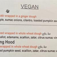 Wall menu at Wolfnights in New York City